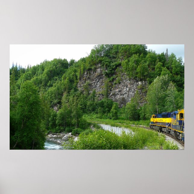 Denali Express Alaska Bahn Urlaub Fotografie Poster (Vorne)
