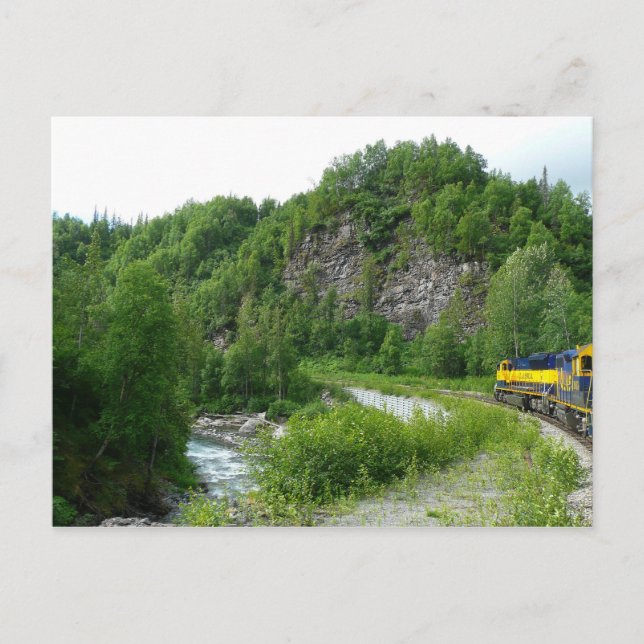 Denali Express Alaska Bahn Urlaub Fotografie Postkarte (Vorderseite)