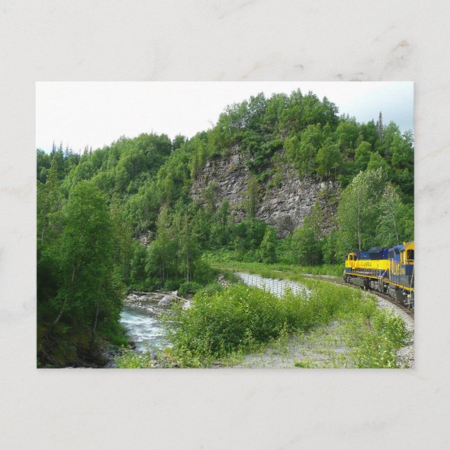 Denali Express Alaska Bahn Urlaub Fotografie Postkarte (Vorderseite)