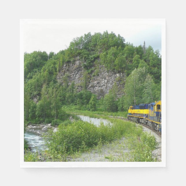 Denali Express Alaska Bahn Urlaub Fotografie Serviette (Vorderseite)