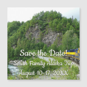 Denali Express Alaska Bahn Urlaub Save the Date Magnetkarte