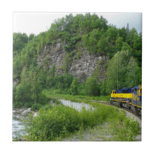 Denali Express Alaska Zug Urlaubsfotografie Fliese