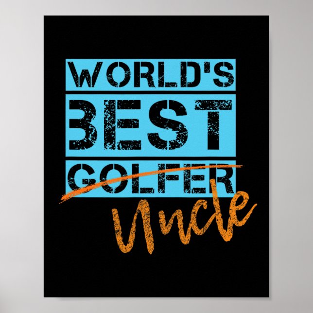 Denali Golf Tees Herren Lustiger Onkel Golf  Poster (Vorne)