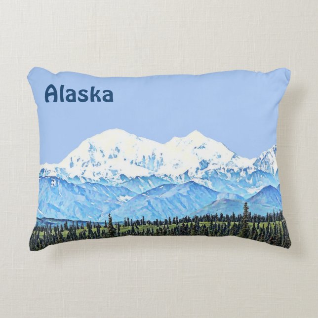 Denali (Mt. McKinley) Dekokissen (Vorderseite)