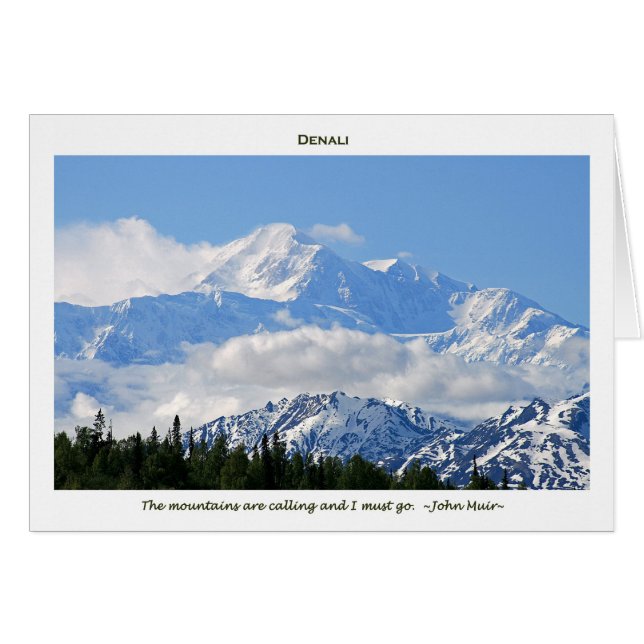 Denali / Mtnas rufen - J Muir/mit Grenze an (Vorderseite (Horizontal))