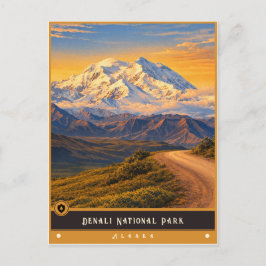 Denali National Park | Alaska Vintage Postkarte