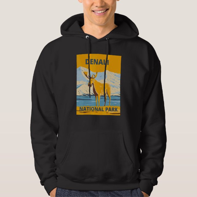 Denali National Park and Preserve Alaska Elk Souve Hoodie (Vorderseite)