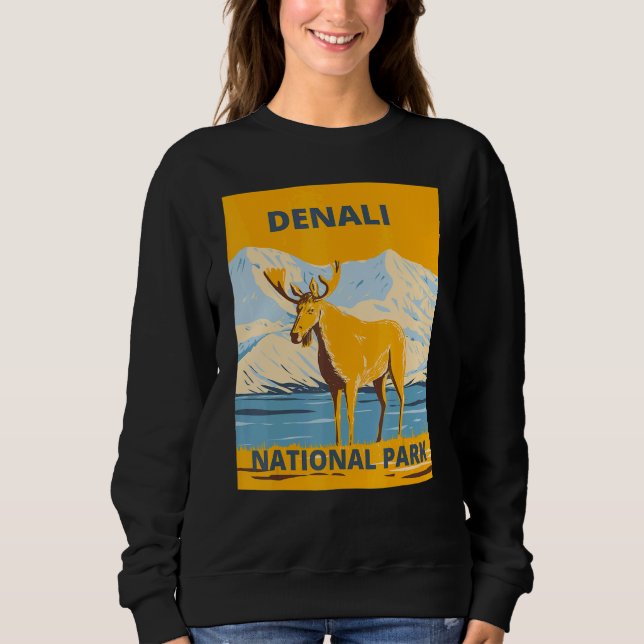 Denali National Park and Preserve Alaska Elk Souve Sweatshirt (Vorderseite)