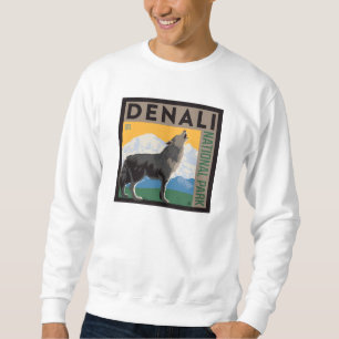 Denali National Park   Howling Wolf Sweatshirt