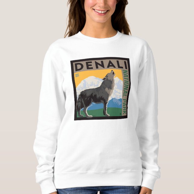 Denali National Park | Howling Wolf Sweatshirt (Vorderseite)