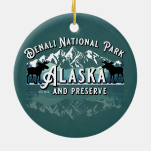 DENALI NATIONAL PARK & PRESERVE KEEPSAKE URLAUB KERAMIK ORNAMENT