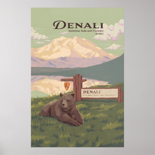 Denali National Park Reiseplakat Poster (Vorne)