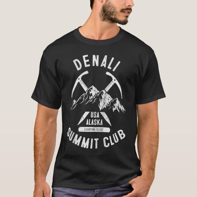 Denali National Park Summit Club I Climbed Denali  T-Shirt (Vorderseite)