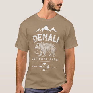 Denali National Park und Preserve Vintage-Bär-Gif T-Shirt