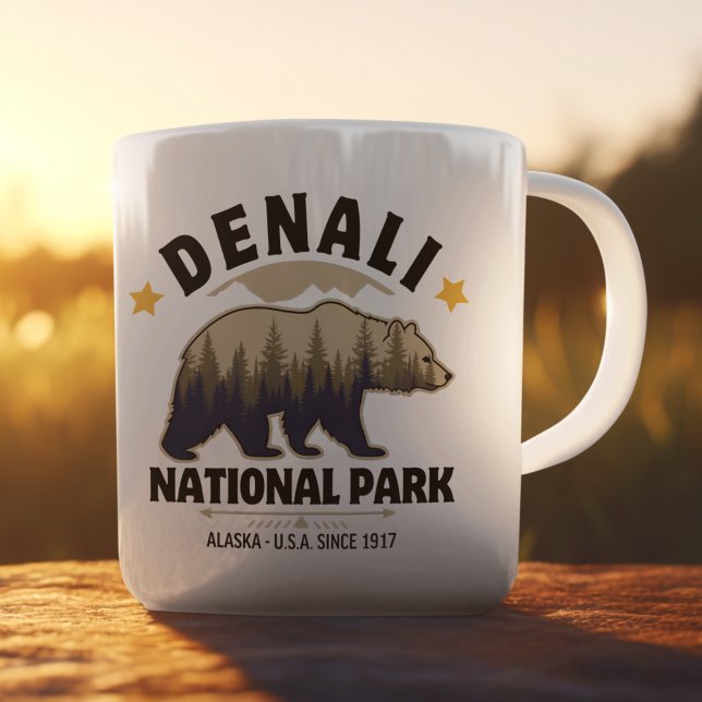 Denali National Park: Untamed Alaskan Forests Kaffeetasse (Von Creator hochgeladen)