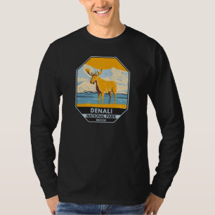 Denali-Nationalpark Alaska-Elch-Vintage T-Shirt