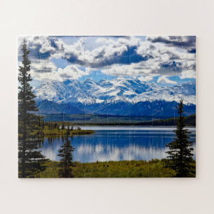 Denali-Nationalpark Alaska Himmel Wolken Berge Puzzle