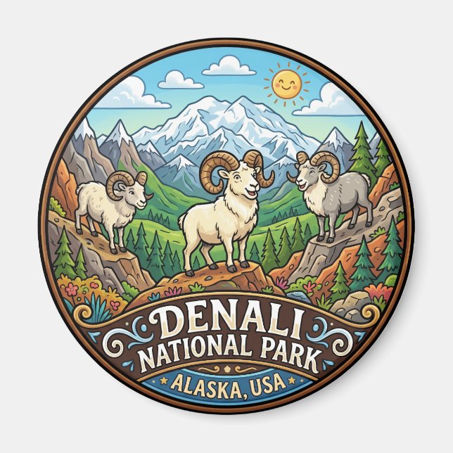 Denali-Nationalpark Alaska Magnet (Vorne)