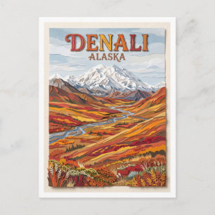 Denali-Nationalpark Alaska Postkarte