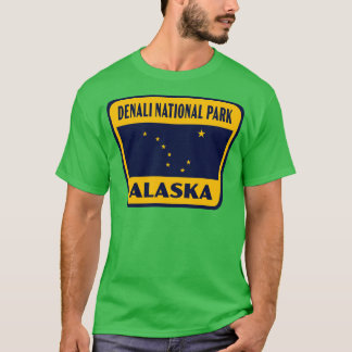Denali Nationalpark Alaska Retro Abzeichen Yellow T-Shirt