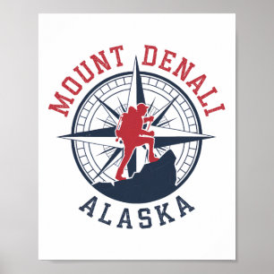 Denali Nationalpark Alaska Wandern Camping Reisen Poster