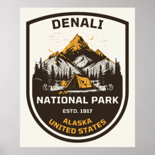 Denali-Nationalpark im Freien und Natur Poster
