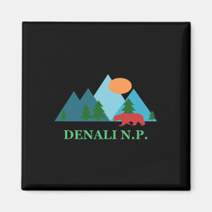 Denali-Nationalpark Naturszene Urlaubsandenken Magnet