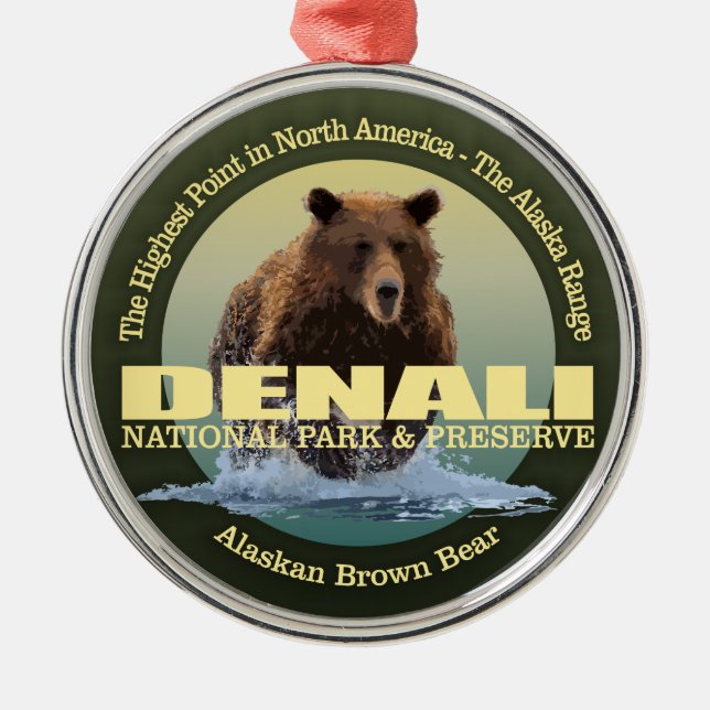 Denali NP (Bären) WT Ornament Aus Metall (Vorne)