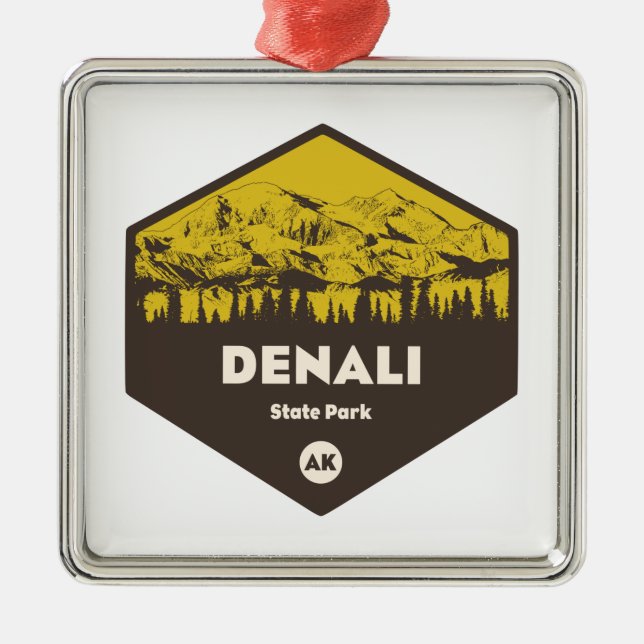 Denali Staat Park Alaska Ornament Aus Metall (Vorne)