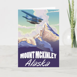 Denali Vintage-Reiseposter Feiertagskarte