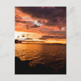 Denaru Insel-Sonnenuntergang, Fidschi Postkarte