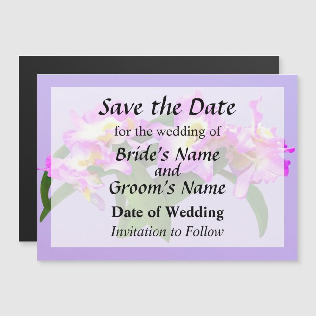 Dendrobium Angel Moon 'Liebe Letter' Magneteinladung (Vorne/Hinten)