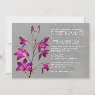 Dendrobium-Orchideen-Hochzeits-Einladungen Einladung