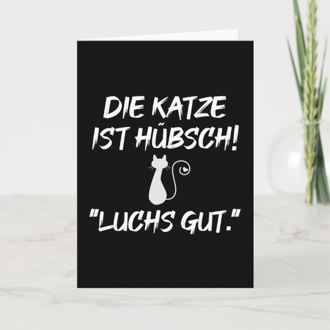 Denglish Hübsch Cat Lynx gut für Lehrer Karte (Vorderseite)