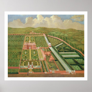Denham Place, Buckinghamshire, c.1695 (Öl auf Canv Poster