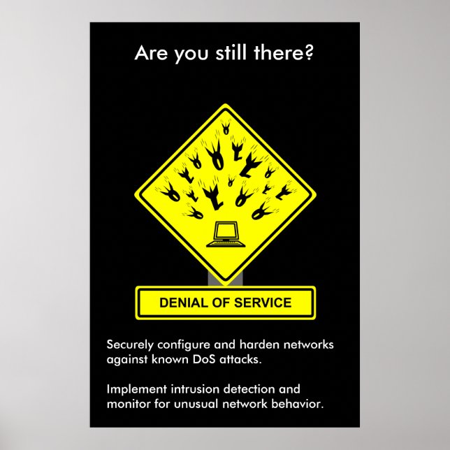 "Denial Service Security Awareness Poster" Poster (Vorne)