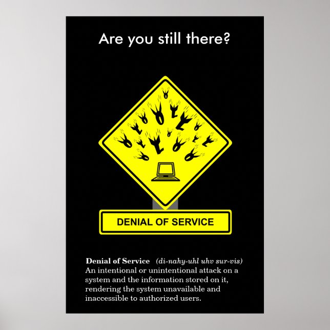 "Denial Service Security Awareness Poster" Poster (Vorne)