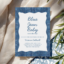 Denim A Blue Jean Baby Shower Einladung