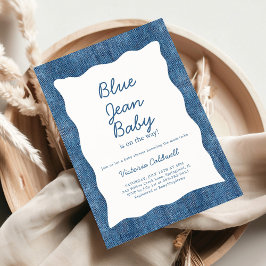 Denim A Blue Jean Baby Shower Einladung