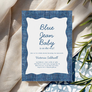 Denim A Blue Jean Babyparty Einladung