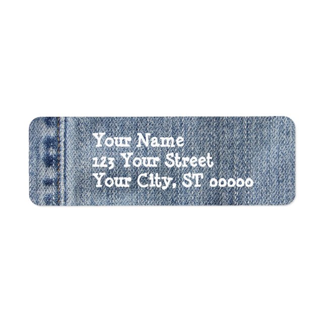Denim Address Label (Vorne)
