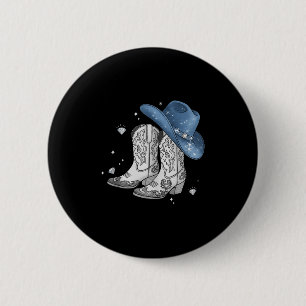 Denim & Diamonds Black T-Shirt Western Cowgirl Button