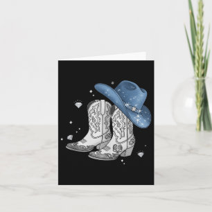 Denim & Diamonds Black T-Shirt Western Cowgirl Karte