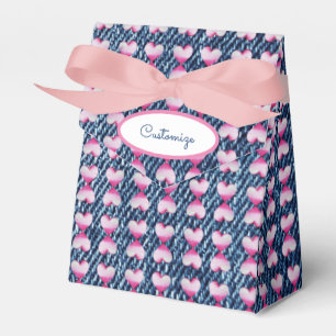 Denim and Krawatte Dyed Hearts Fvor Box Geschenkschachtel