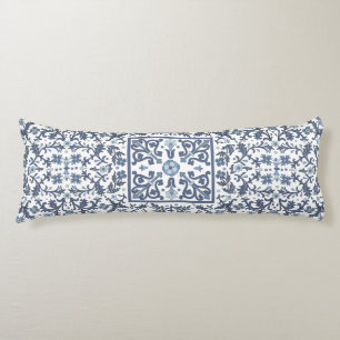 Denim Blau Floral Seitenschläferkissen