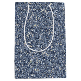 Denim Blau Glitter Geburtstag Mittlere Geschenktüte