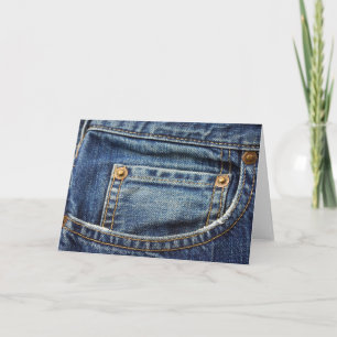 Denim - blaue Jean-Tasche Karte