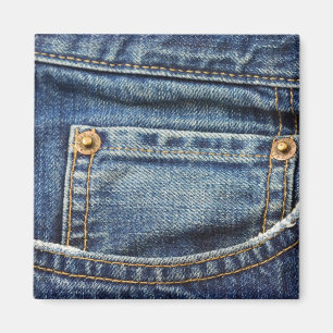 Denim - blaue Jean-Tasche Magnet