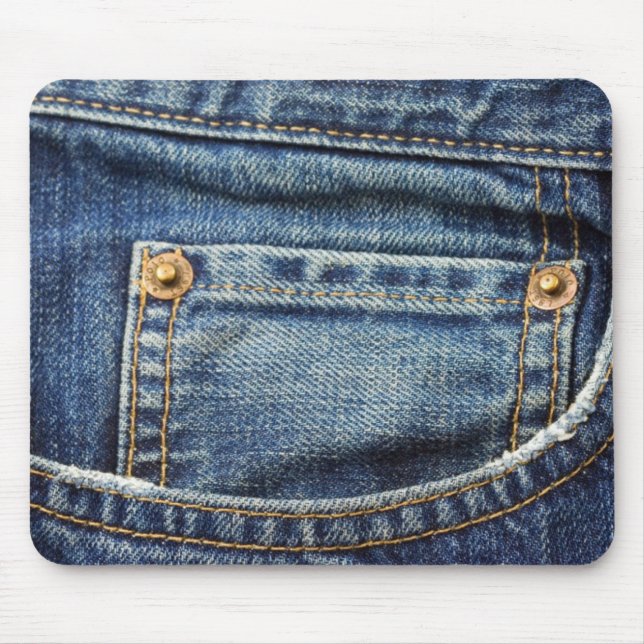 Denim - blaue Jean-Tasche Mousepad (Vorne)