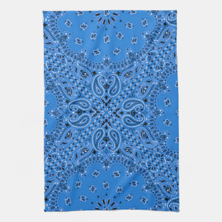 Denim-blauer Paisley-Westernbandana-Schal-Druck Handtuch